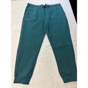 Members Mark Mens Active Jogger XL Teal Green Double Knit Stretch Pants NEW
